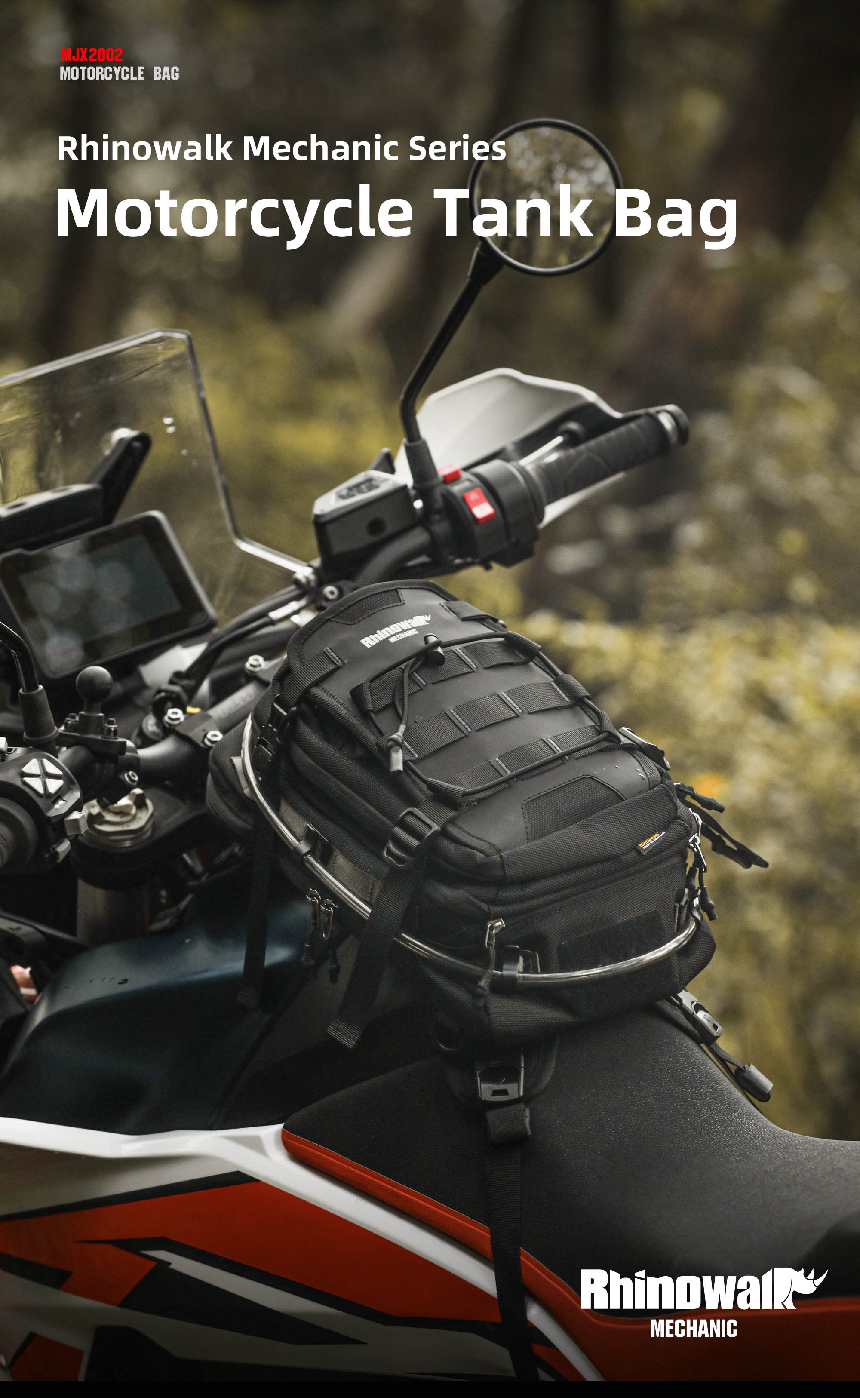 9L Motorcycle Tank Bag – Hydration Bladder, Waterproof Gear