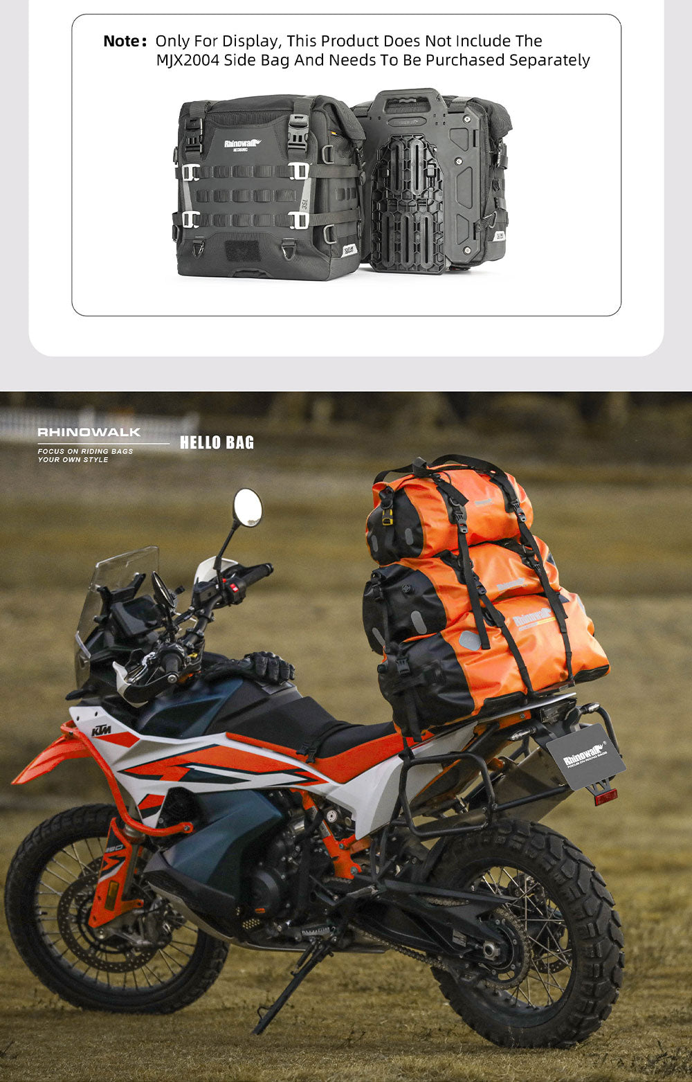 65L Waterproof Motorcycle Duffle Bag