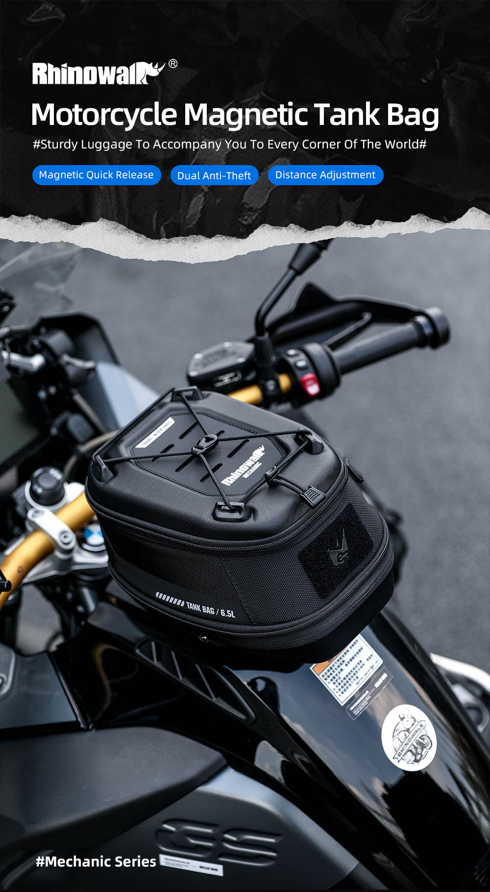 Mechanic Series x 5.6L Magnetic Tank Bag