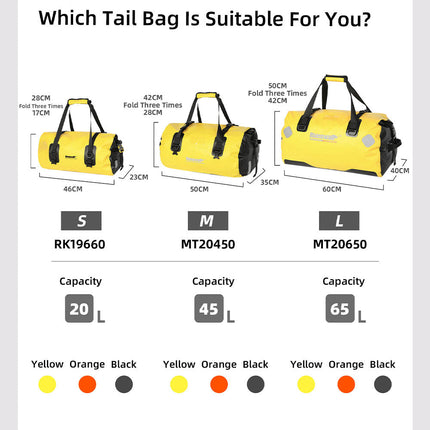 65L Waterproof Motorcycle Duffle Bag