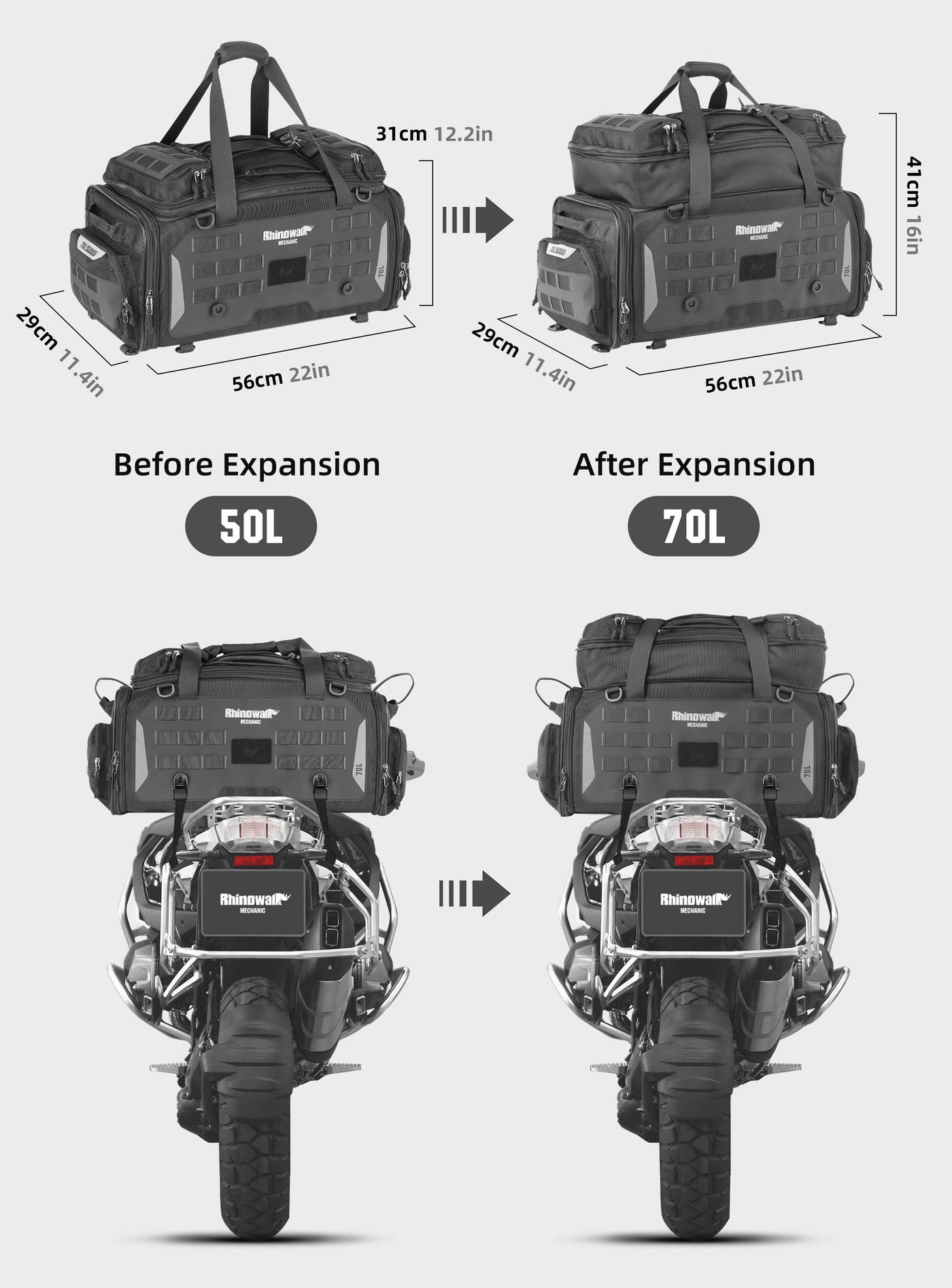 50-70l Tail Seat Bag