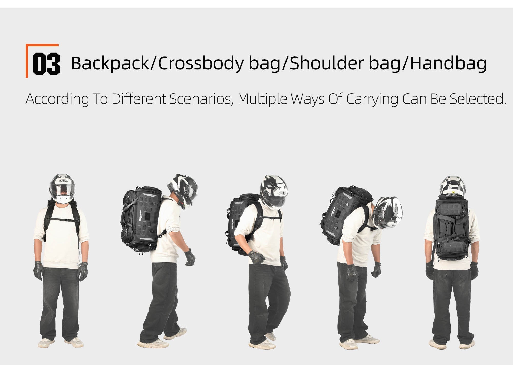 50–70L Motorcycle Tail Bag – Waterproof Touring Seat Bag