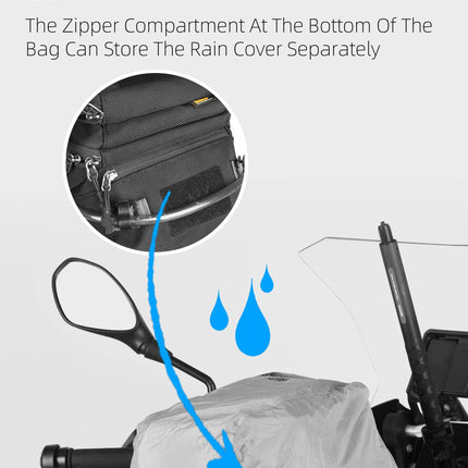 9L Motorcycle Tank Bag – Hydration Bladder, Waterproof Gear