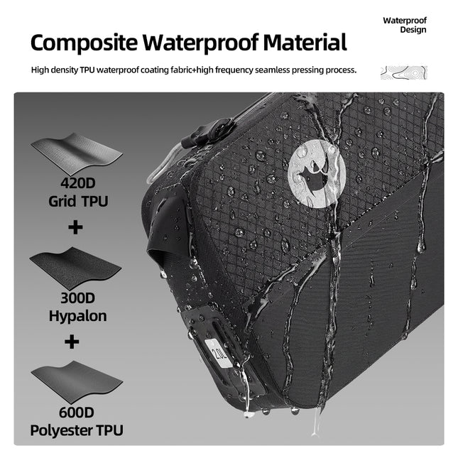 2L Waterproof Bolted on Top Tube Bag