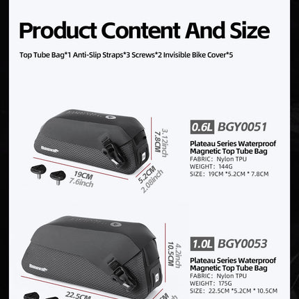Plateau Series X Waterproof Magnetic Top Tube Bag