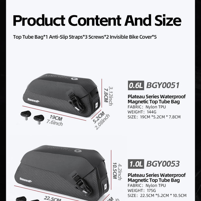 Plateau Series X Waterproof Magnetic Top Tube Bag