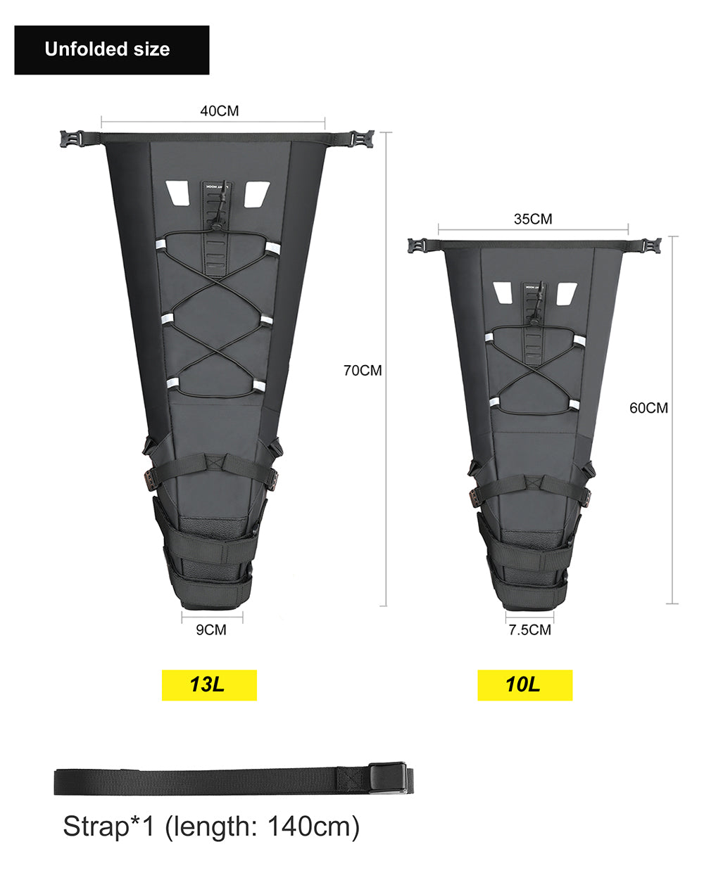 10L/13L Saddle Bag with Waterproof Lining -RK5110/RK5113