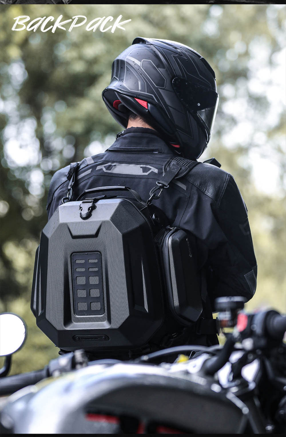 23L-35L ABS Hard Shell Tail  Bag with Expandable