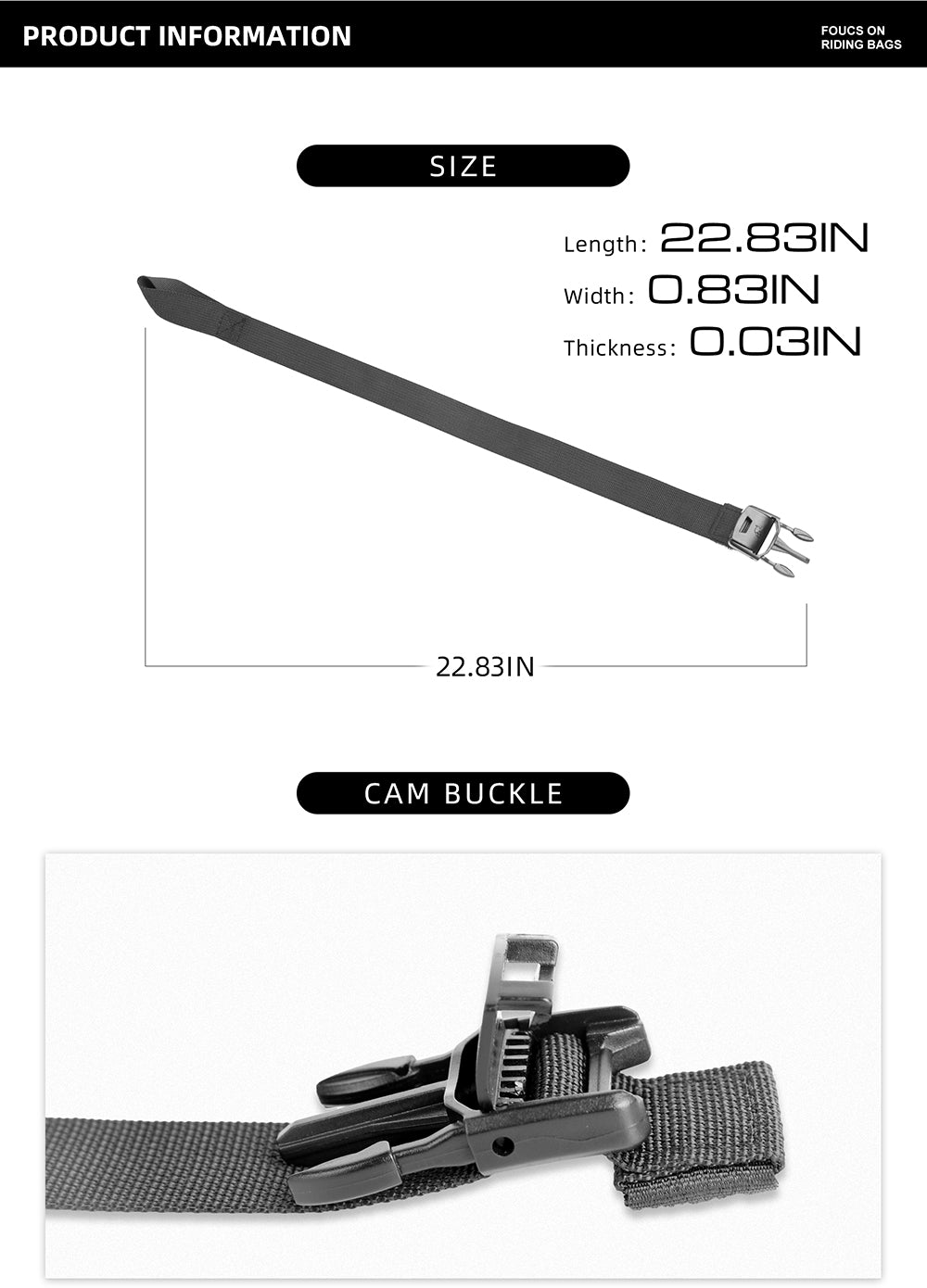 22.83" Cam Strap