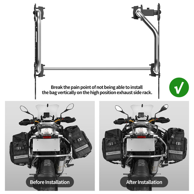 Motorcycle Side Rack Expansion Plate – Aluminum Alloy Luggage Mount Panel