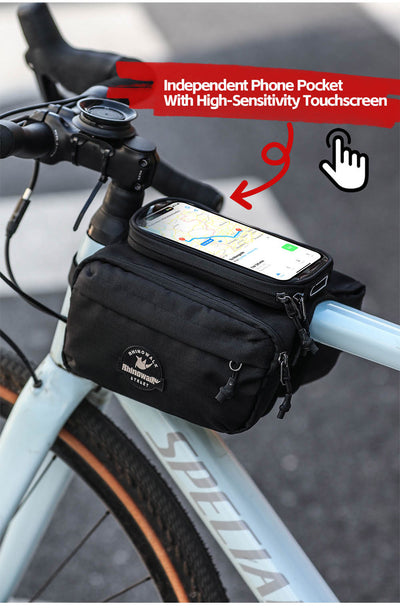 Bike Frame Tube Bag WithTouchable Phone Holder