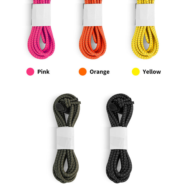 Bike Bag Elastic Cord 2.5M x 3mm, Reflective Bungee Rope for Bicycle Packing