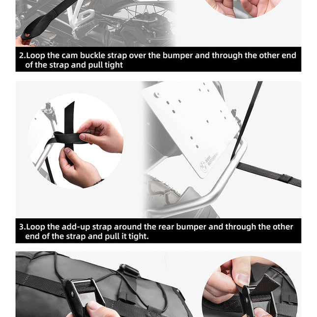 2.5M Buckle Tie-Down Strap with Cam Buckle for Motorcycle Bags