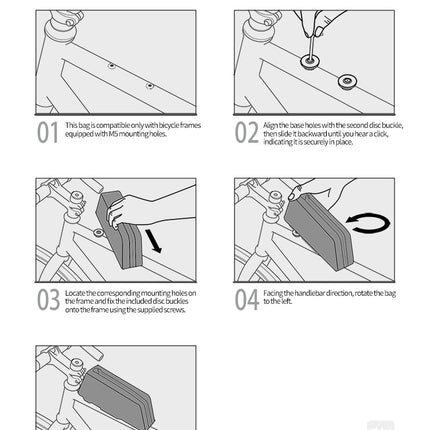 1L Bolted on Top Tube Bag