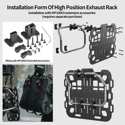 Motorcycle Side Rack Expansion Plate – Aluminum Alloy Luggage Mount Panel