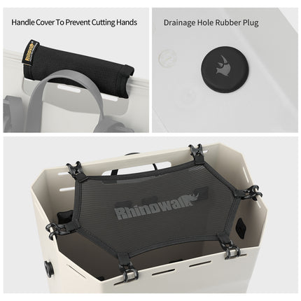 20L Bike Box Rear Pannier Bag – Hard Shell Bicycle Basket with Shoulder Strap