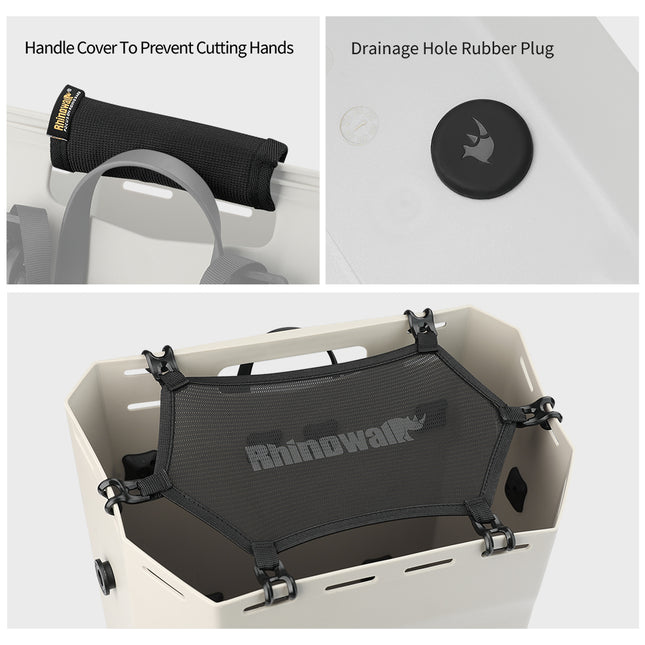 20L Bike Box Rear Pannier Bag – Hard Shell Bicycle Basket with Shoulder Strap