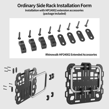 Motorcycle Side Rack Expansion Plate – Aluminum Alloy Luggage Mount Panel