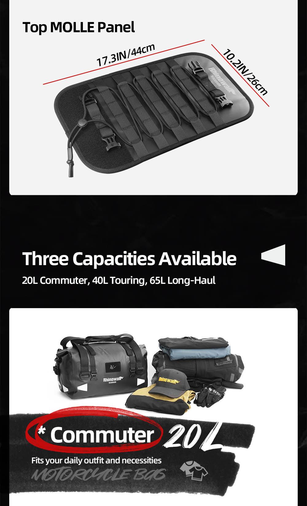 Warrior Series X Waterproof Duffel Bag, 20l,40l,65l