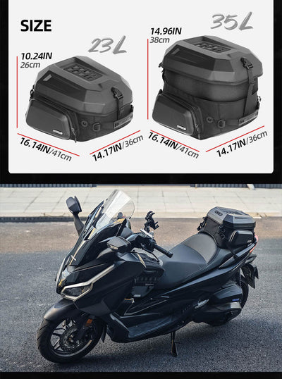 23L-35L ABS Hard Shell Tail  Bag with Expandable