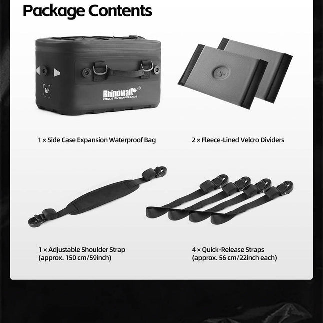 Extended Waterproof Touring Bag for Side Case