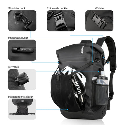 22L Waterproof Bike Pannier Bag Backpack