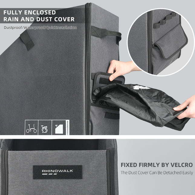 Folding Bike Storage Box Portable Travel Carry Bag with Wheels