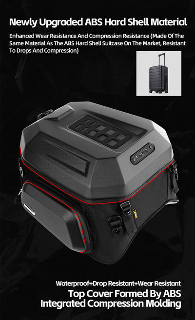 23L-35L ABS Hard Shell Tail  Bag with Expandable