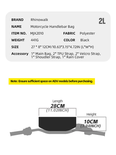 Mechanic Series X 2l Handlebar bag