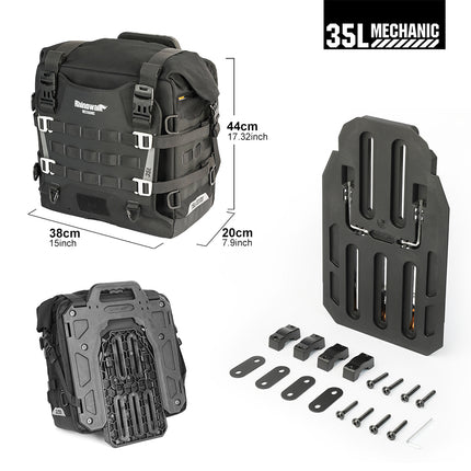 35L Motorcycle Side Bag – Quick Release Waterproof Saddlebag