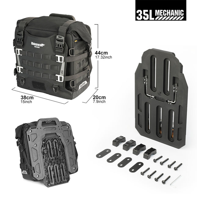 35L Motorcycle Side Bag – Quick Release Waterproof Saddlebag