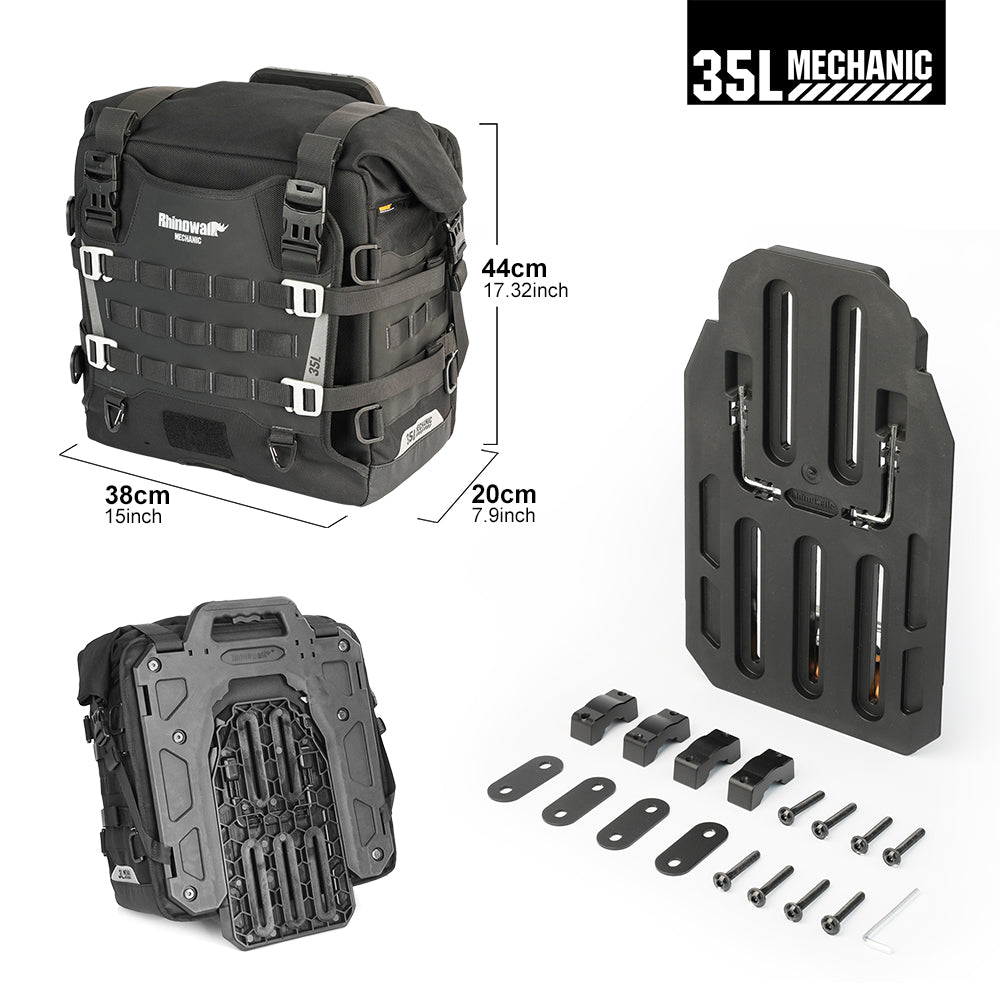 35L Motorcycle Side Bag – Quick Release Waterproof Saddlebag