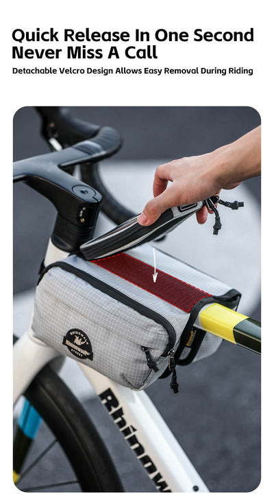 Bike Frame Tube Bag WithTouchable Phone Holder