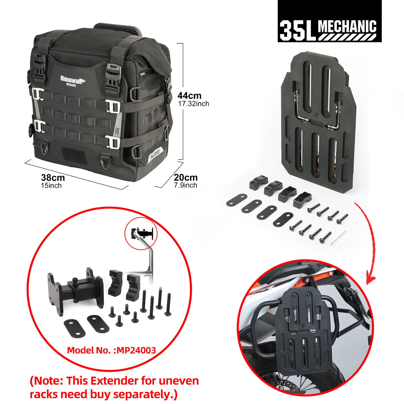 35l Quick release side bag