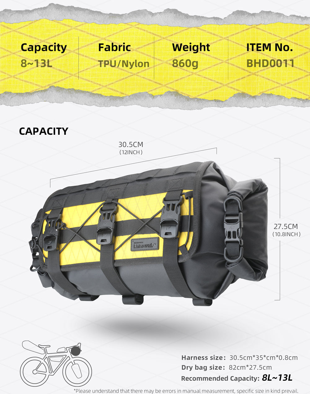 8l Handlebar Bag - Wilderness Series