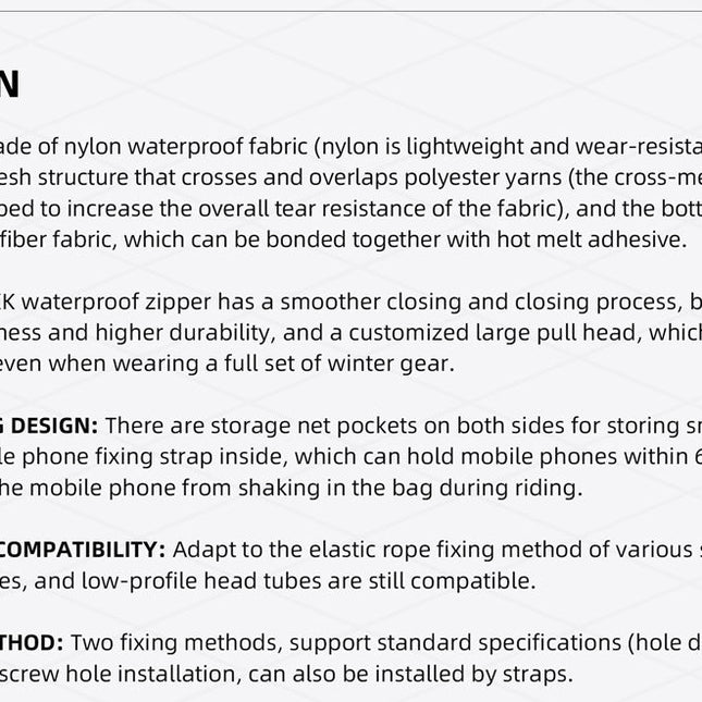 1.2l Top tube bag - Wilderness Series