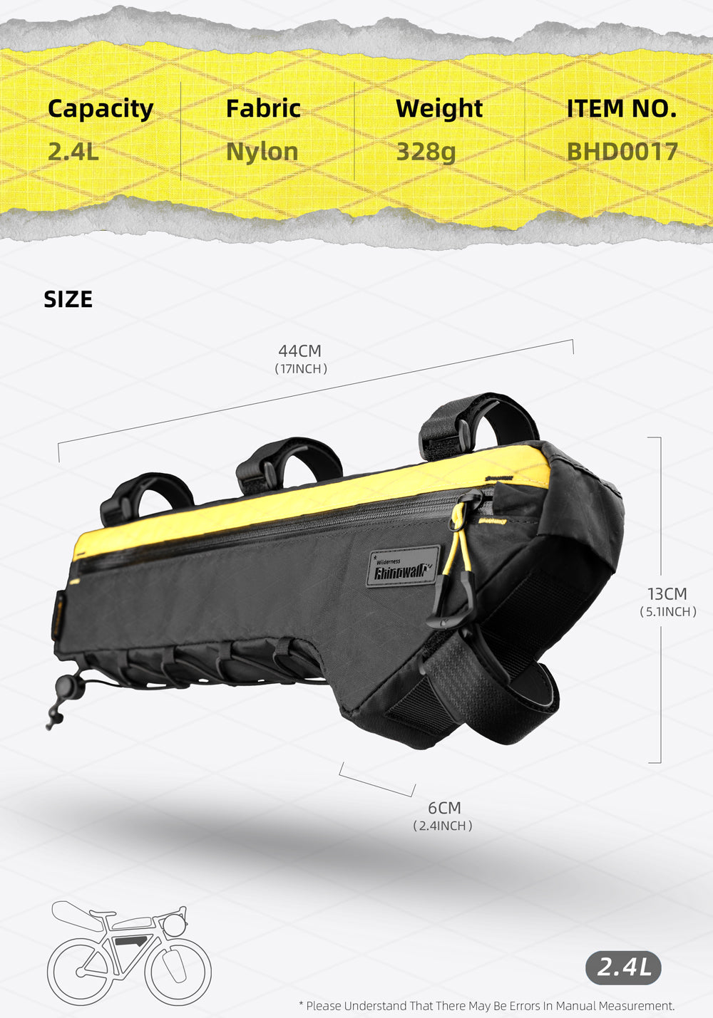 2.4l Triangle Frame Bag-Wilderness Series