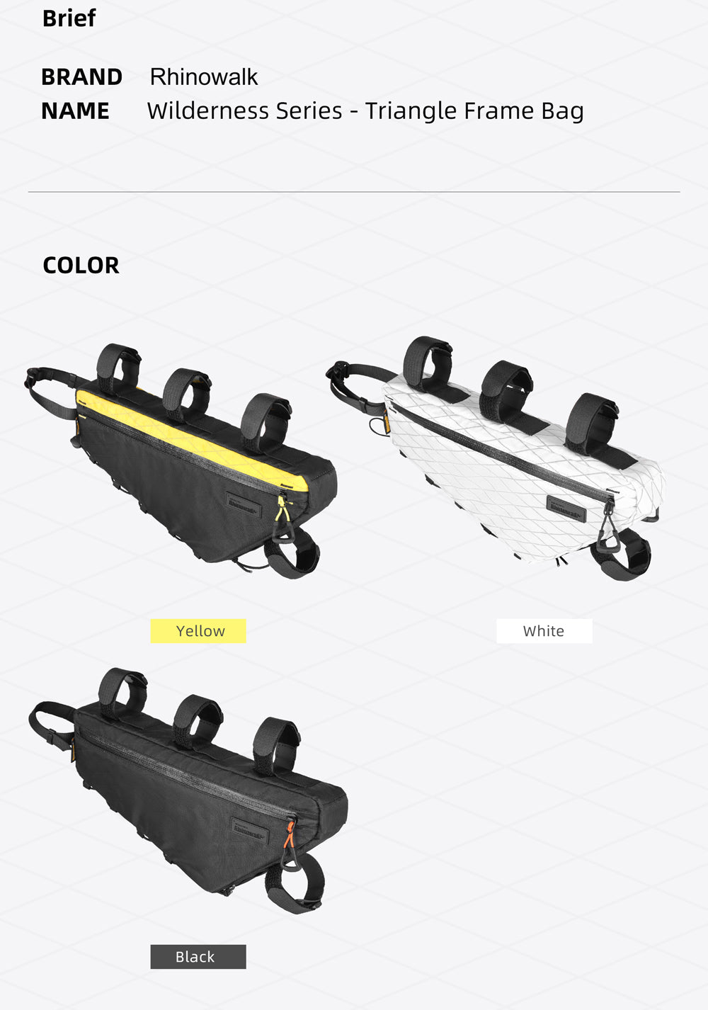 2.9l Triangle frame bag-Wilderness Series -L