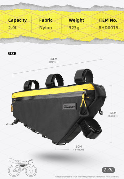 2.9l Triangle frame bag-Wilderness Series -L