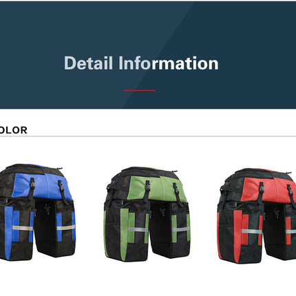 3 in 1 Bicycle Pannier Carrier Pack