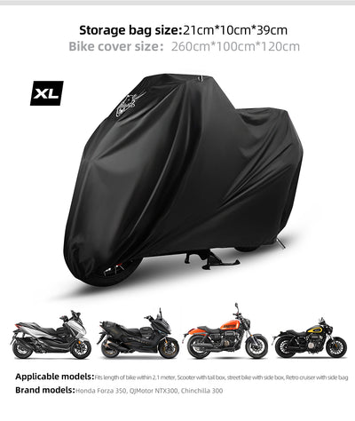 Motorcycle rainproof and dustproof cover