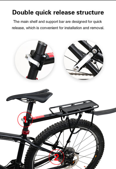 Quick Release Rear Rack Cargo Carrier