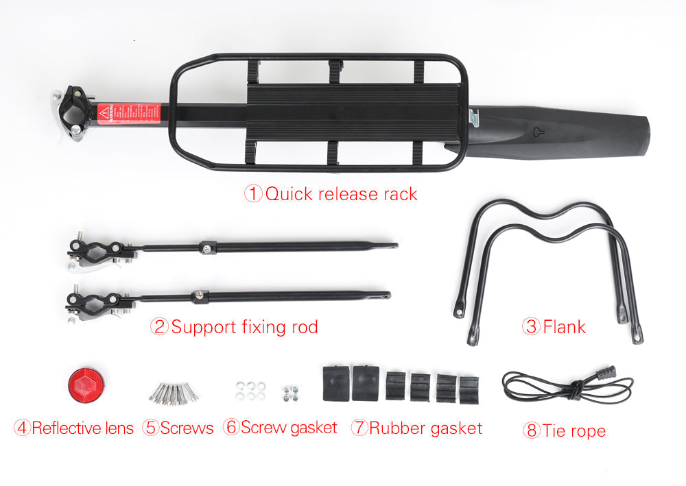 Quick Release Rear Rack Cargo Carrier