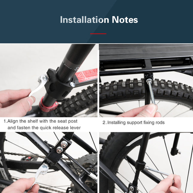 Quick Release Rear Rack Cargo Carrier