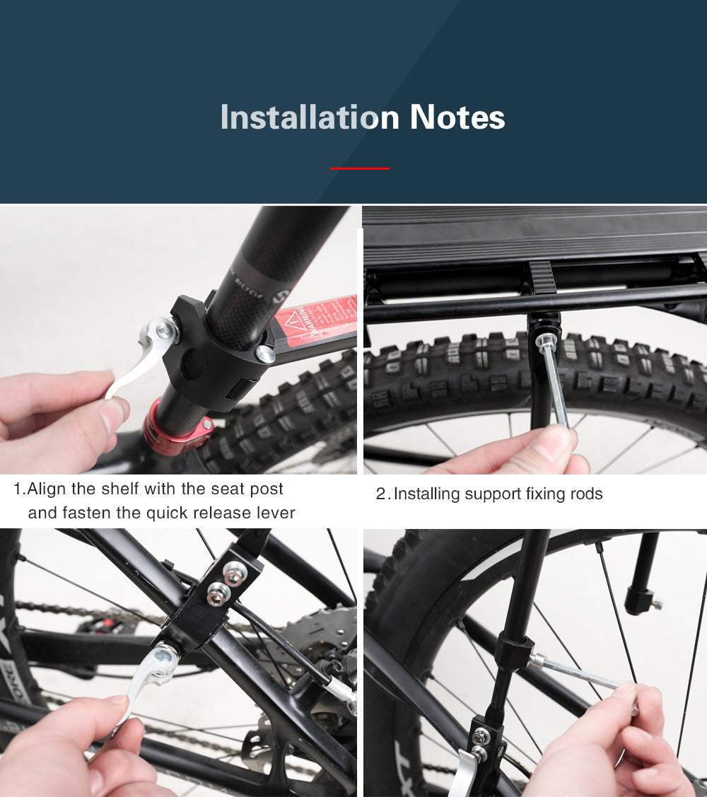 Quick Release Rear Rack Cargo Carrier
