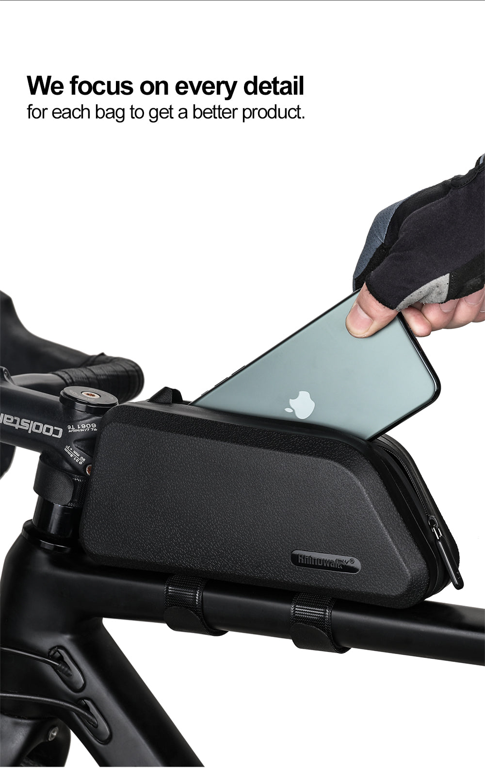 1.5 Liter Waterproof TPU Bike Top Tube Bag -K30