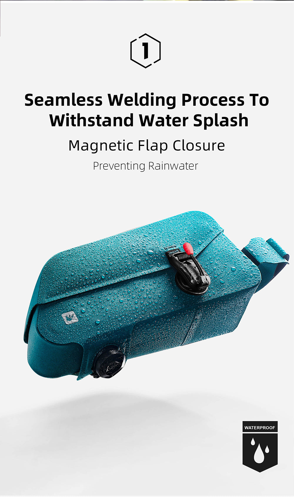 Waterproof Top Tube Bag with Magnetic Locking