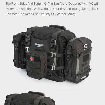 35L Motorcycle Side Bag – Quick Release Waterproof Saddlebag