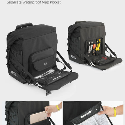 35L Motorcycle Side Bag – Quick Release Waterproof Saddlebag