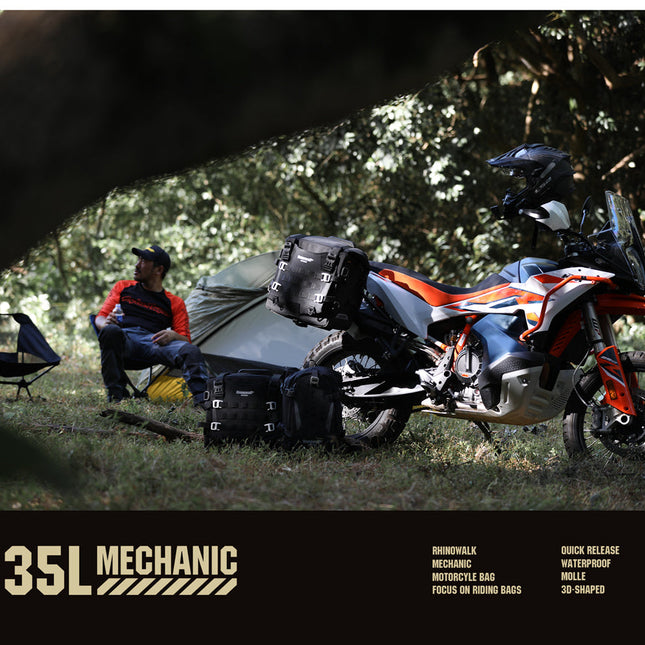 35L Motorcycle Side Bag – Quick Release Waterproof Saddlebag